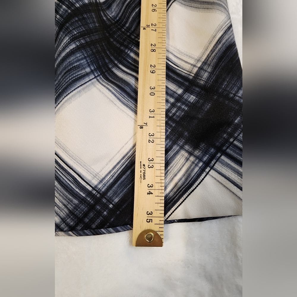 Banana Republic Fit And Flare Midi Dress, Navy Blue and White, EUC, Size‎ 4 - Picture 6 of 8